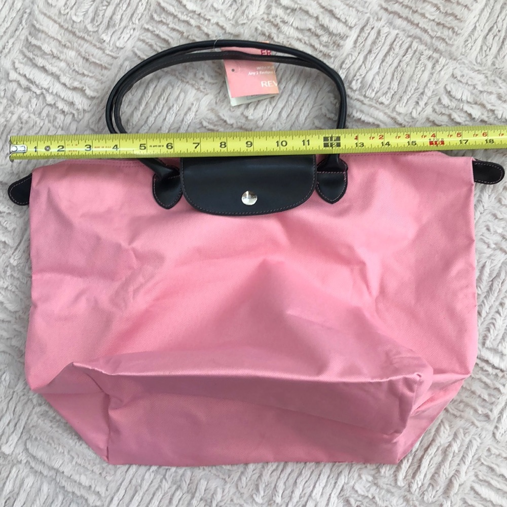 NWT pink canvas tote with zipper closure